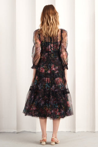 Floral Wonder Stylish Midi Dress