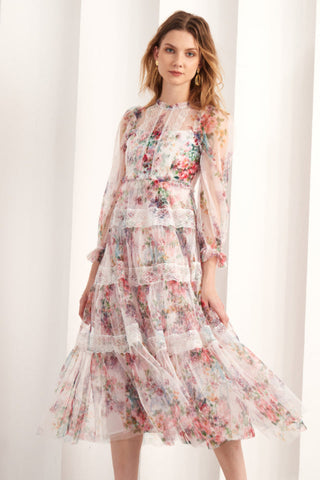 Floral Wonder Stylish Midi Dress