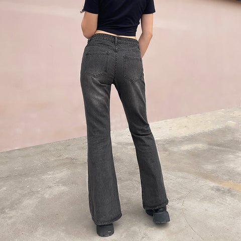 Slim Women's Graceful Solid Color Trousers