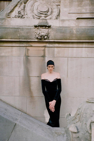 Palma Strapless Stylish Velvet Dress