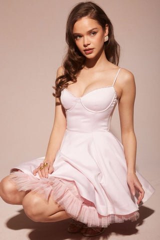 Mademoiselle Ballerina Pink Charming Tulle Mini Dress