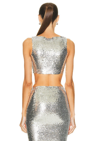 Alaia Sequin Top Charming + Skirt Set