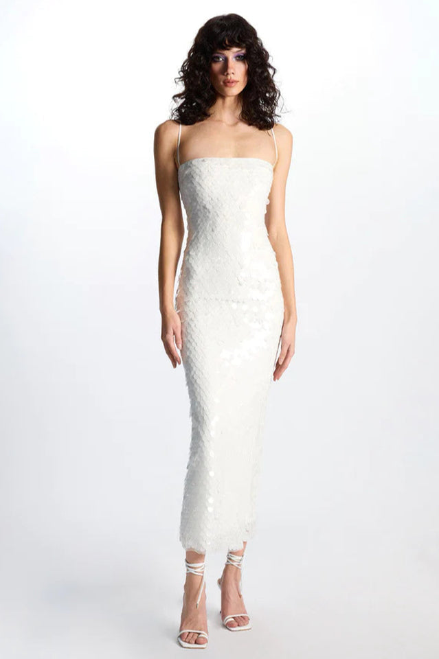 Phoenix Midi Stylish Dress in Sequins