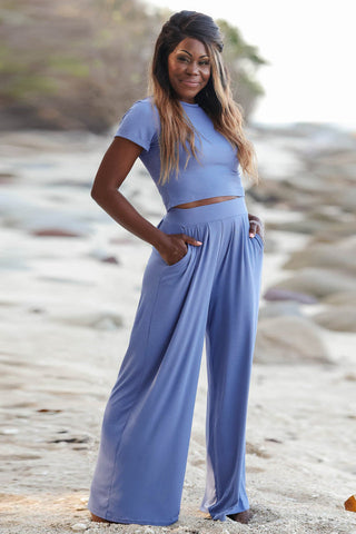 Loose Fit Top + Graceful Pants 2 Piece Set