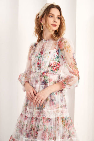 Floral Wonder Stylish Midi Dress