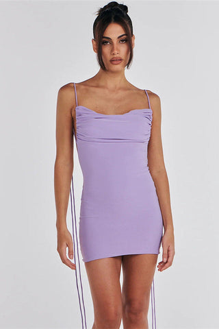 Spaghetti Strap Stylish Mini Scrunch Dress