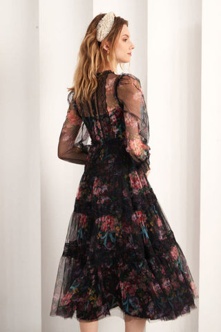 Floral Wonder Stylish Midi Dress