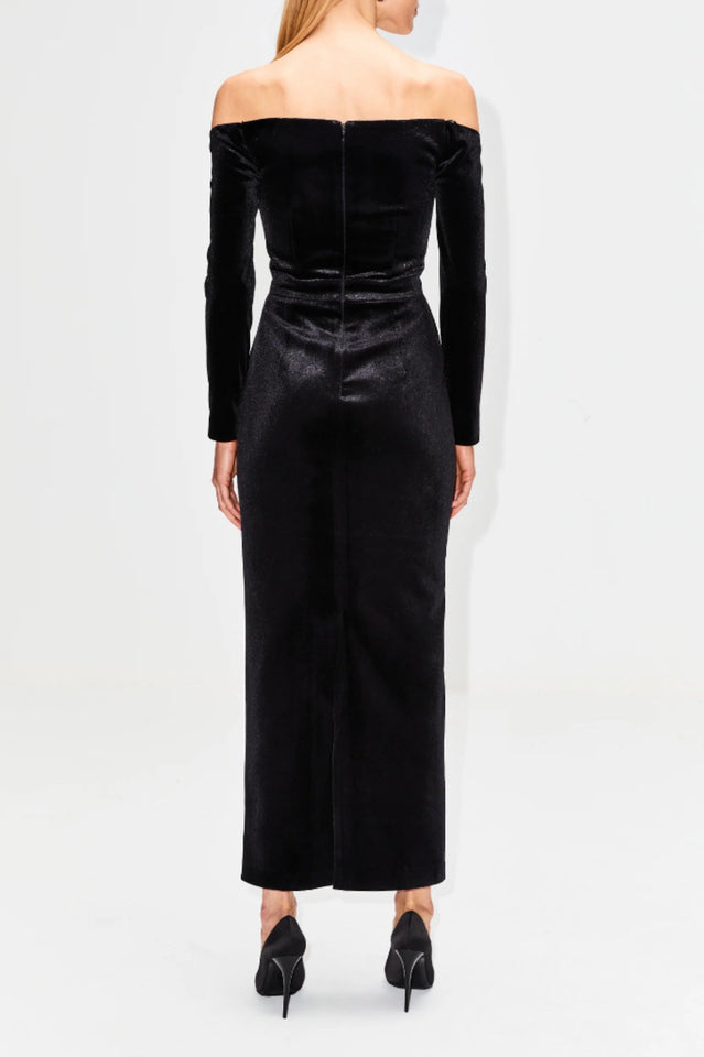 Palma Strapless Stylish Velvet Dress