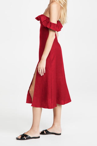 Kacie Ruffles Stylish Midi Dress