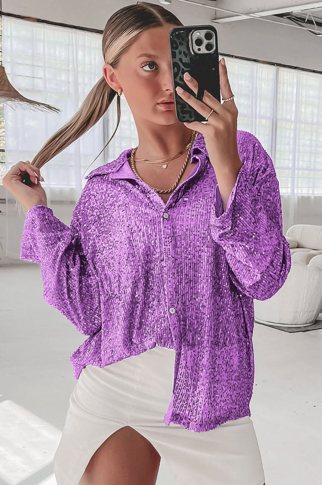 Attention Seeker Stylish Sequin Top