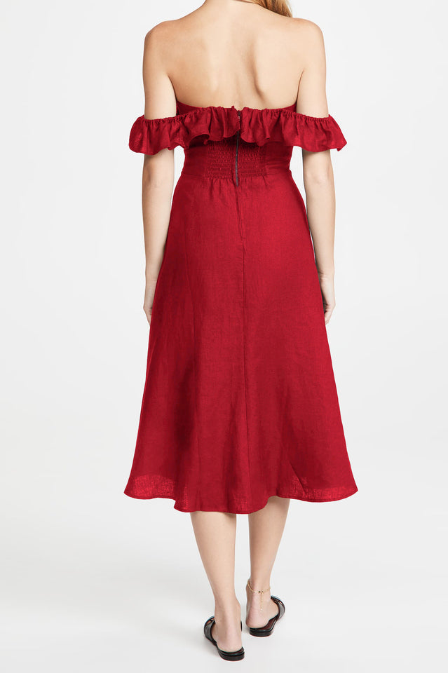 Kacie Ruffles Stylish Midi Dress