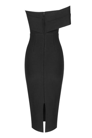 Milla Nova Draped Charming Crepe Midi Dress