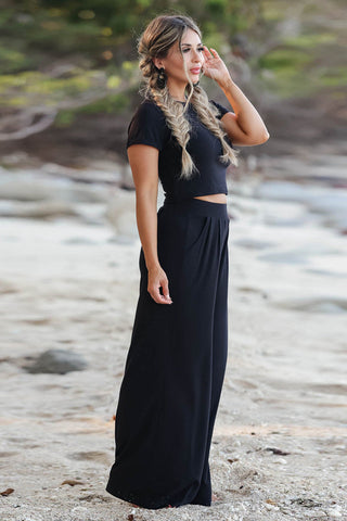 Loose Fit Top + Graceful Pants 2 Piece Set