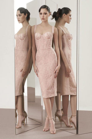 Poem Sling Stylish Dress With Lace