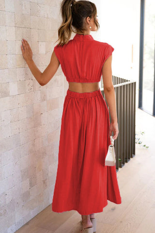 Cutout Waist Stylish Midi Dress