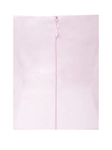 Aubrey Pink Satin Charming Bubble Hem Mini Dress