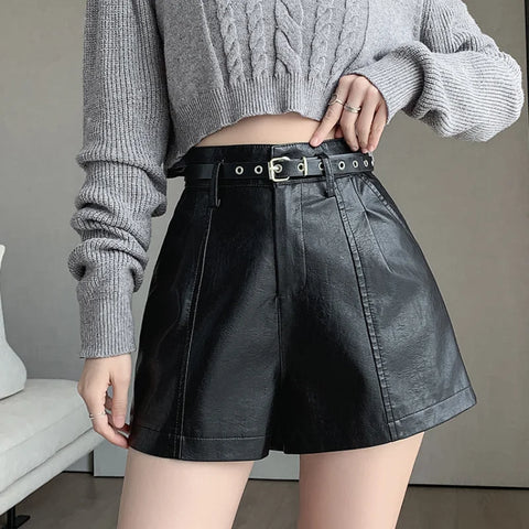 Autumn Winter Leather Fashion PU Casual Boots Shorts