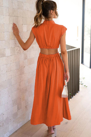 Cutout Waist Stylish Midi Dress