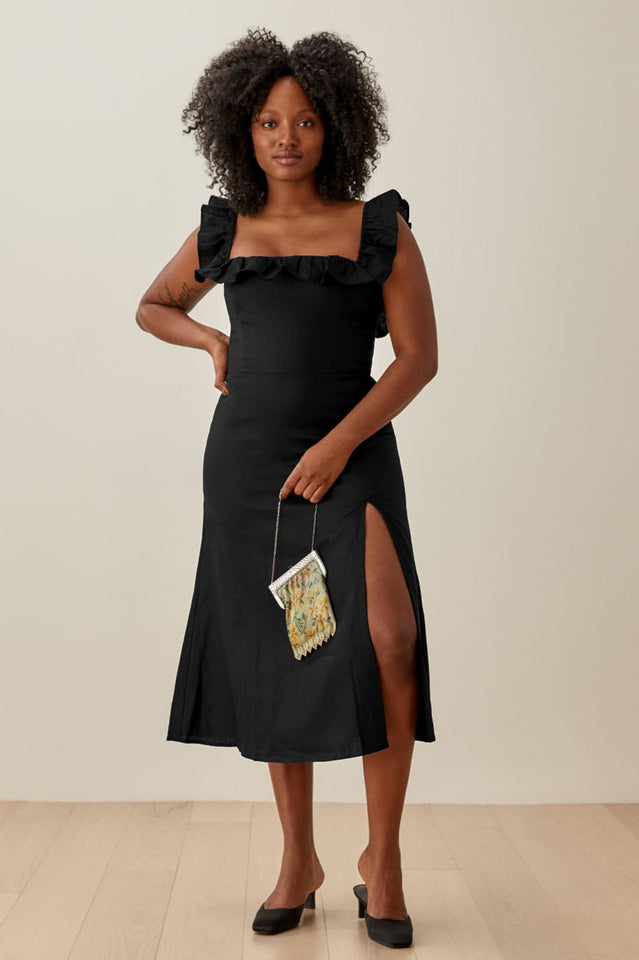 Kacie Ruffles Stylish Midi Dress