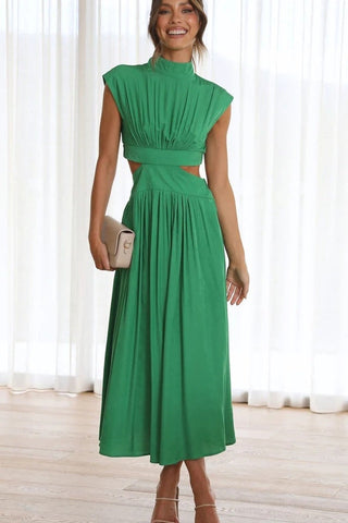 Cutout Waist Stylish Midi Dress