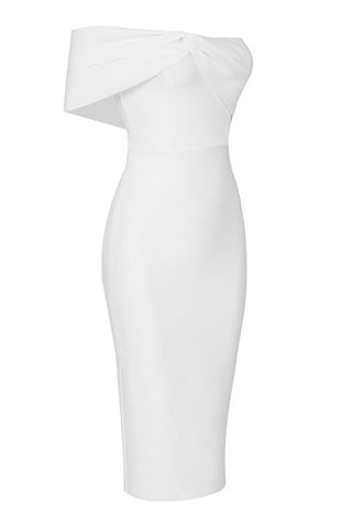 Milla Nova Draped Charming Crepe Midi Dress