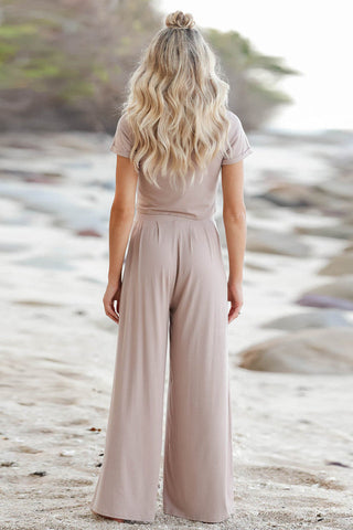 Loose Fit Top + Graceful Pants 2 Piece Set