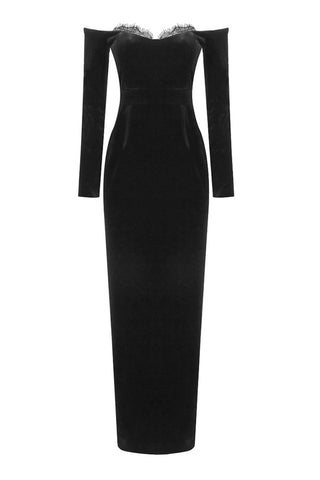 Palma Strapless Stylish Velvet Dress