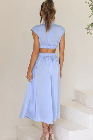 Cutout Waist Stylish Midi Dress