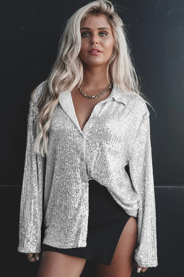 Attention Seeker Stylish Sequin Top