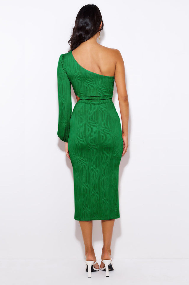 Allegra One Stylish Shoulder Midi Dress