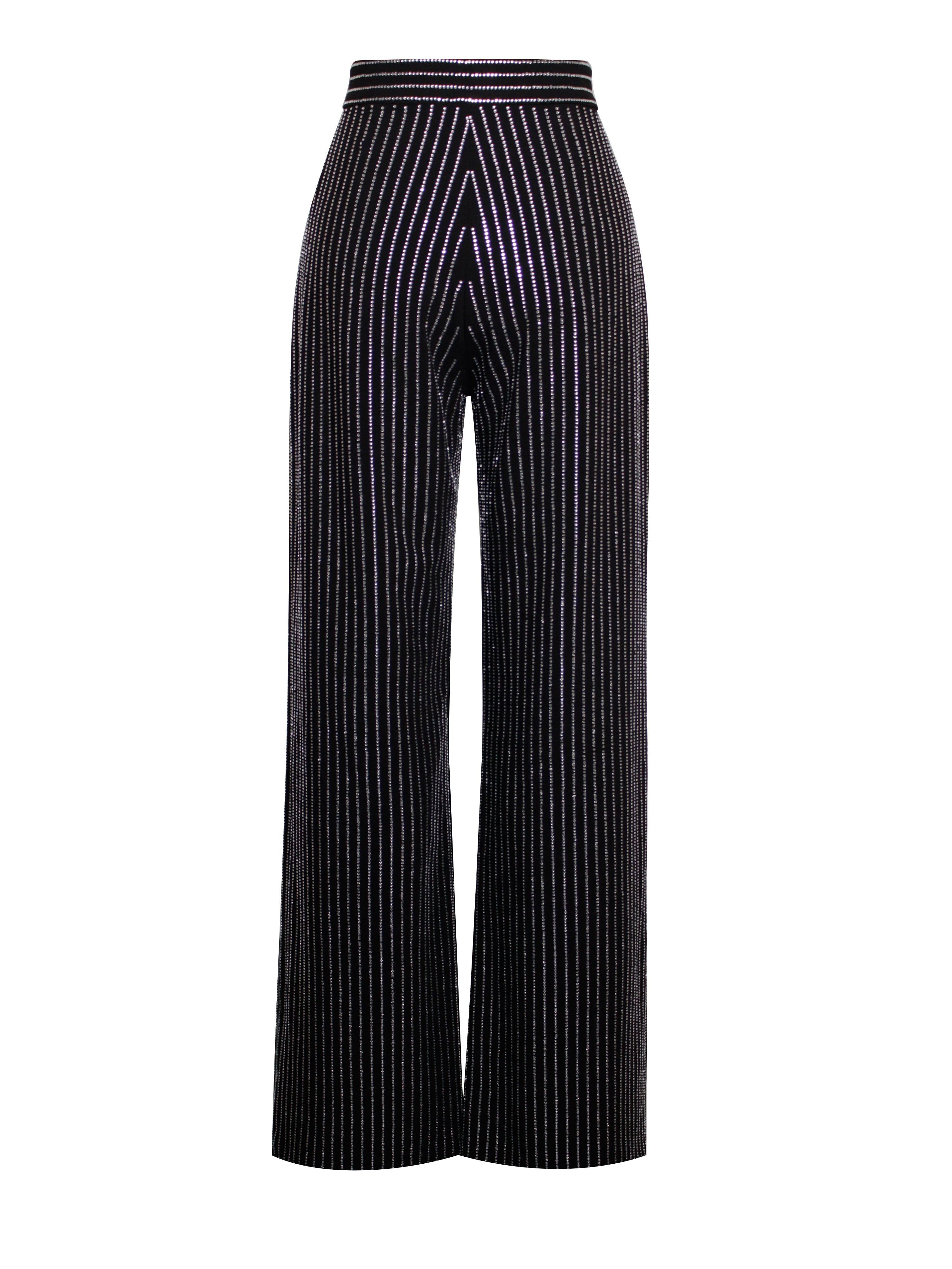 Taelyn Black Stylish Crystal Trousers