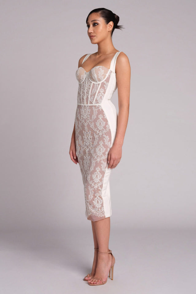 Poem Sling Stylish Dress With Lace