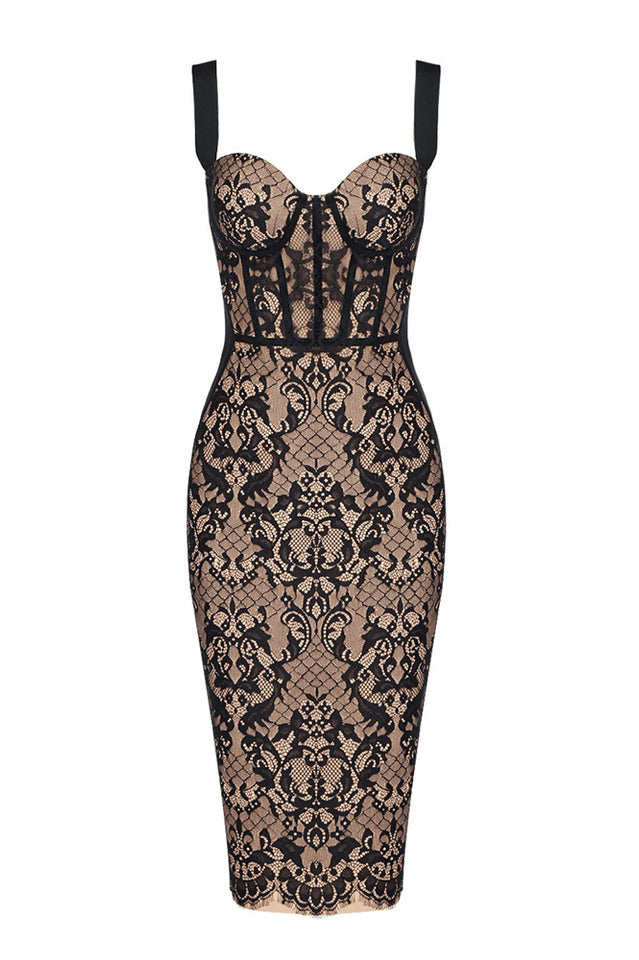 Poem Sling Stylish Dress With Lace