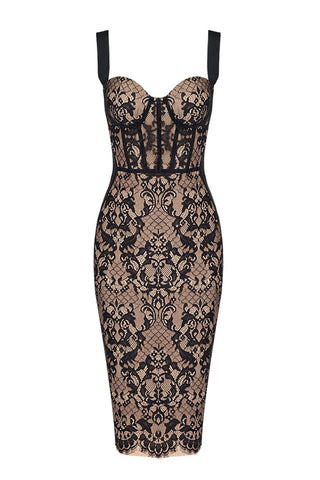 Poem Sling Stylish Dress With Lace