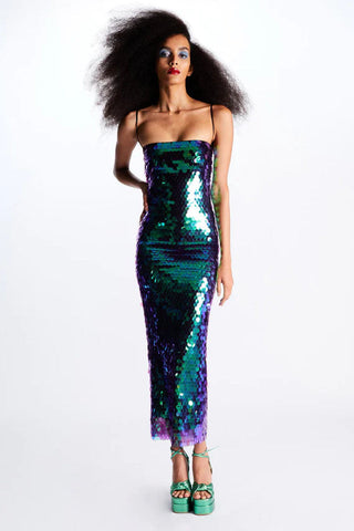 Phoenix Midi Stylish Dress in Sequins