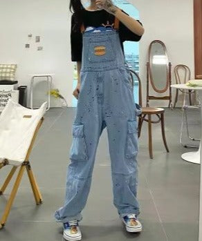 Aesthetic Boyfriend Graceful Denim Overalls