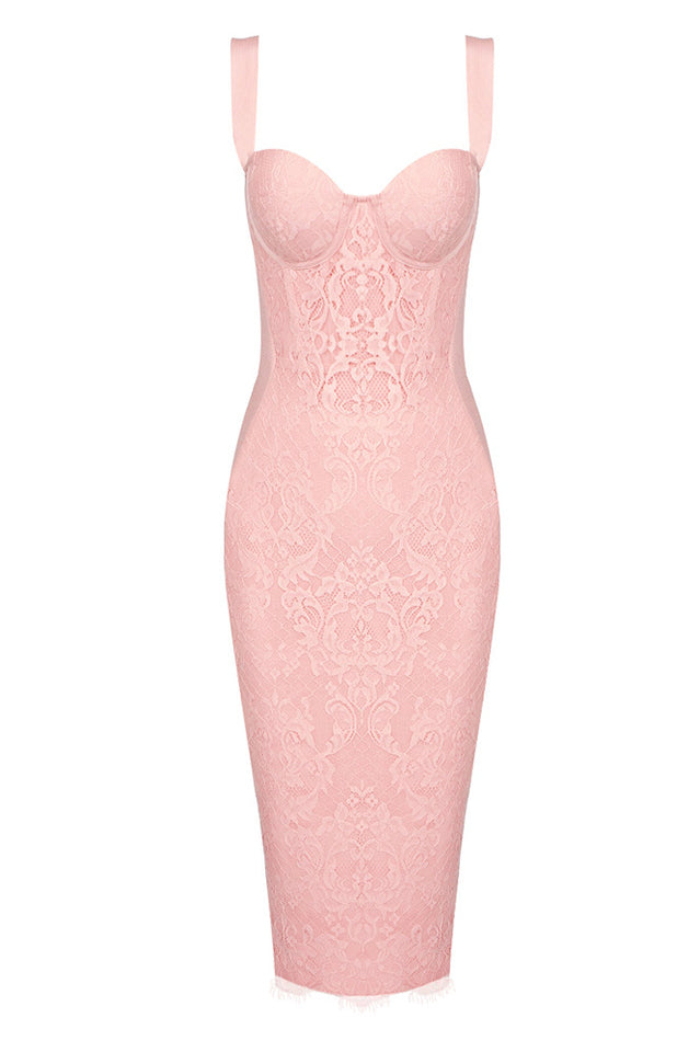 Poem Sling Stylish Dress With Lace
