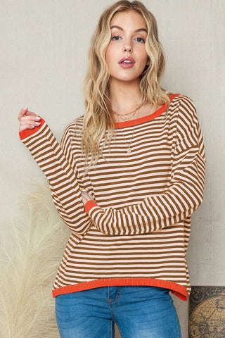 All Around The Charming Way Striped Top