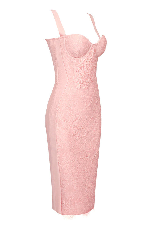 Poem Sling Stylish Dress With Lace