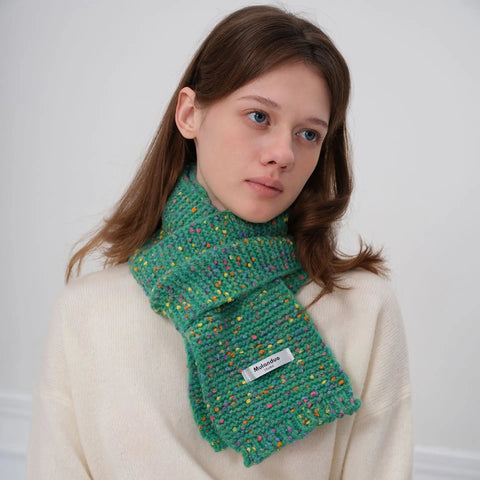 Autumn Winter New Warm Multi-Color Dot Acrylic Cashmere Small Scarf