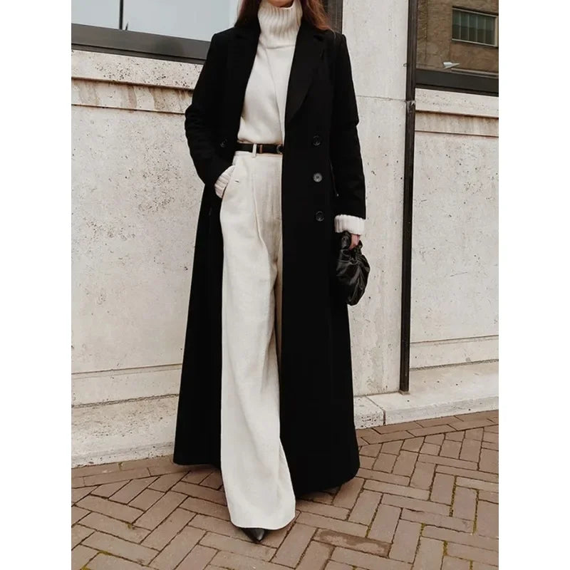 Autumn Winter Fashion Women Coat Y2K Chic Loose Long Overcoats