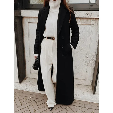 Autumn Winter Fashion Women Coat Y2K Chic Loose Long Overcoats