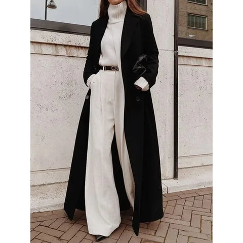 Autumn Winter Fashion Women Coat Y2K Chic Loose Long Overcoats