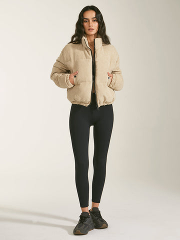 Cropped Funnel Graceful Neck Puffer Jacket