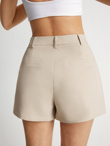 High Waisted Graceful Mini Trouser Shorts