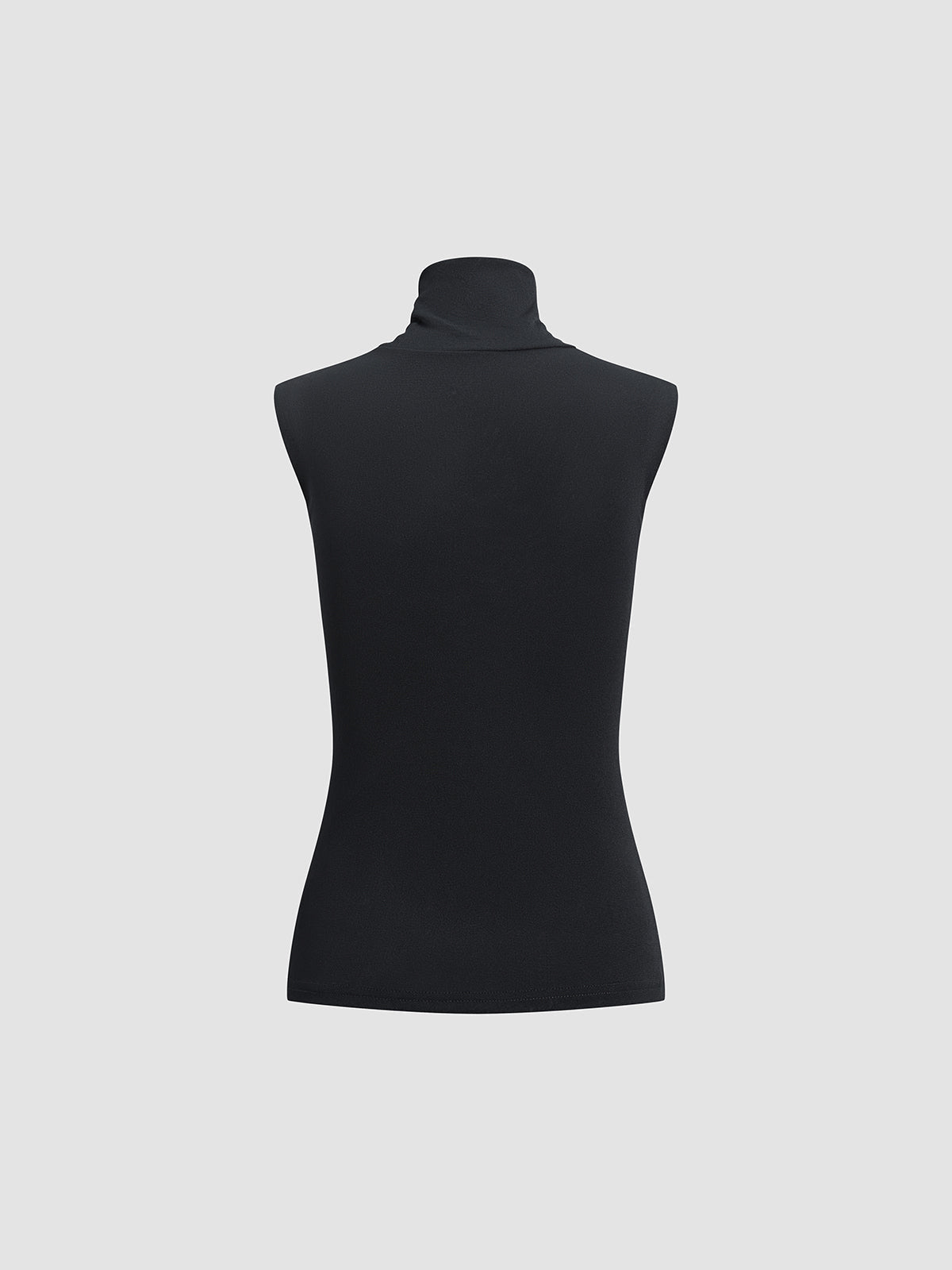 Turtleneck Sleeveless Graceful Tank Top