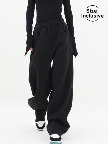 Baggy Solid Graceful Wide Leg Pants