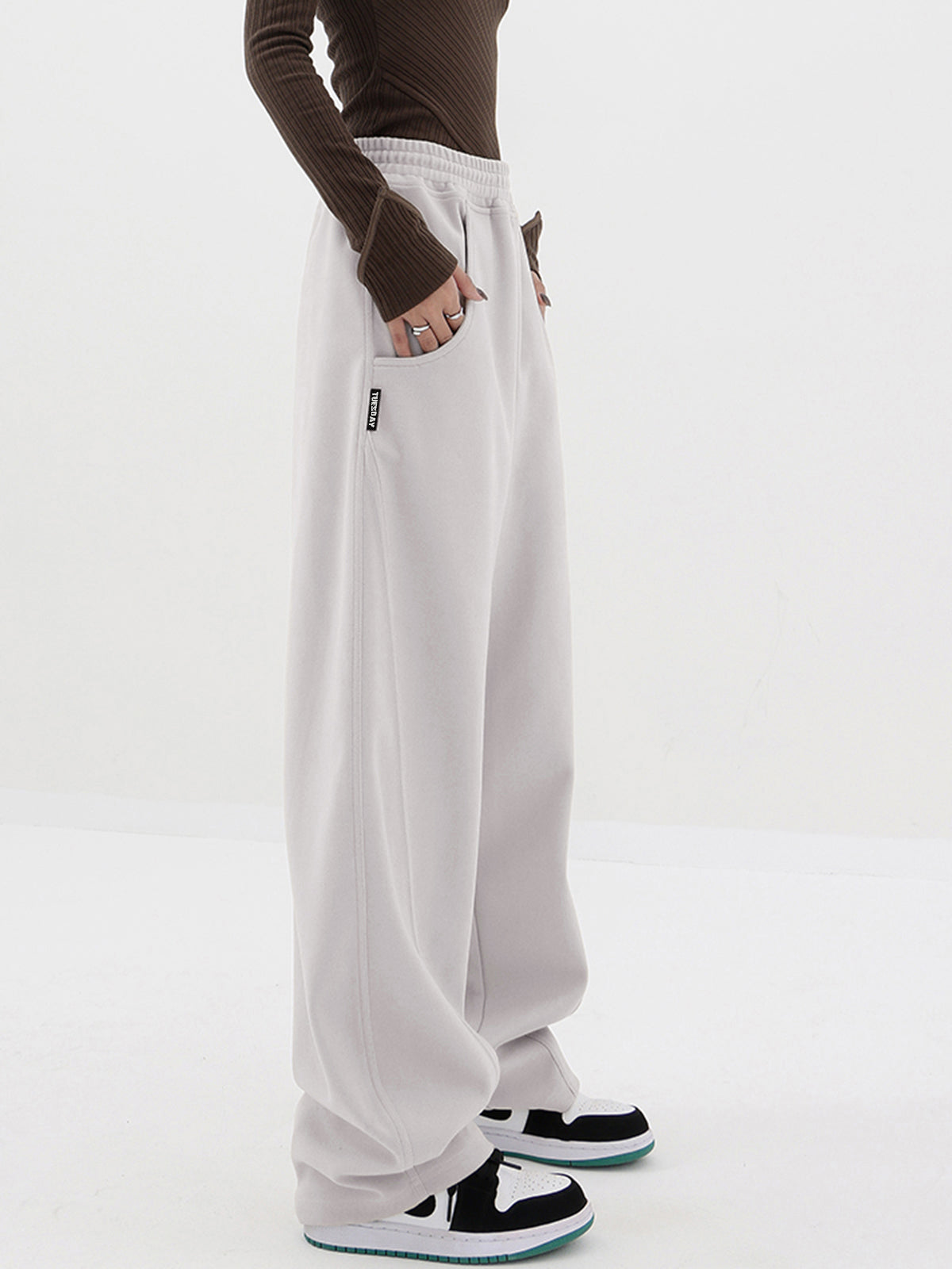 Baggy Solid Graceful Wide Leg Pants