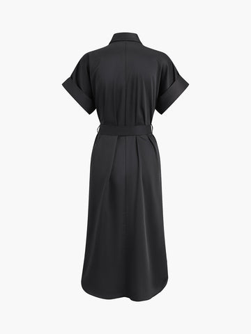 Polo Pockets Graceful Tied Midi Dress