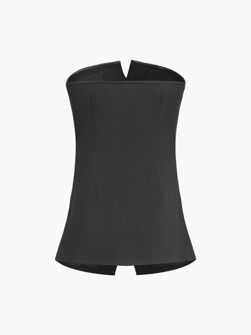 Button Down Graceful Tube Top